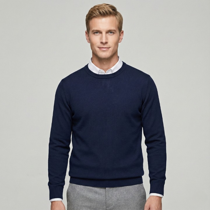 Round Neck Wool Sweater