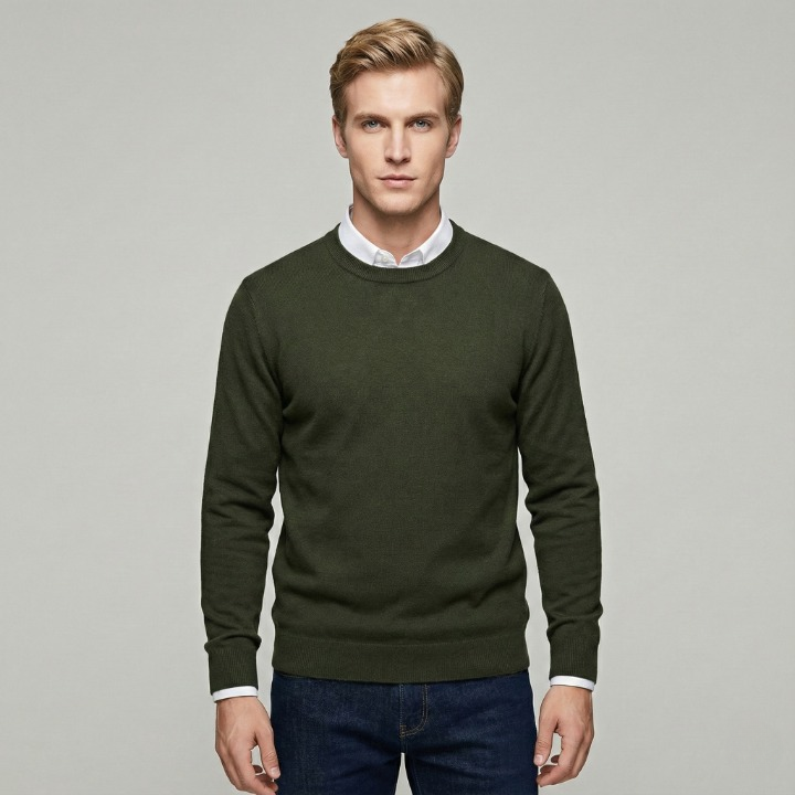 Round Neck Wool Sweater